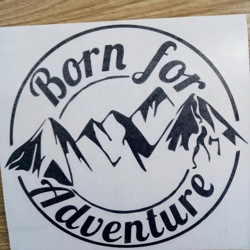 Born for Adventure Glitter Vinyl Decal Sticker Car Camper Caravan Laptop Bike 