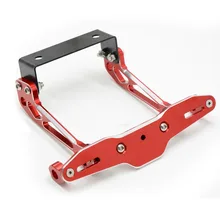 CNC universal motorcycle red color license plate number holder mounting bracket hook license plate holder for yamaha honda