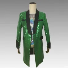 Фотостудия Большие размеры Мужская корейский вариант Мужская Блестки Тонкий костюм свадебных церемоний устроенном костюмы