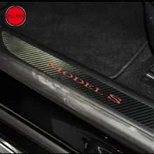 Автомобиль порога Добро пожаловать педали Стикеры пропуск автомобилей Стайлинг протектор для Тесла модель s Аксессуары для интерьера (упаковка из 2 шт.)