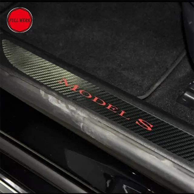 Aliexpress Car Door Sill Welcome Pedal Sticker Decal Car Door Sill Welcome Pedal Sticker Decal Styling Protector Guard For Tesla Model S Interior Accessories Pack Of 2 Pcs