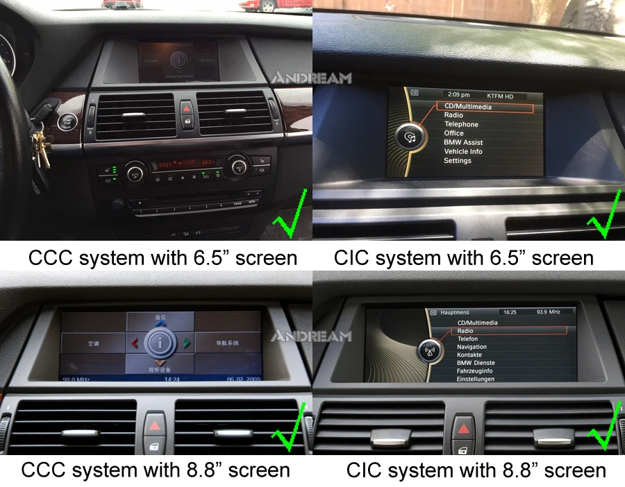 Автомобильный мультимедийный плеер с gps-навигацией Andream для BMW E70 E71 E72 X5 X6 с Bluetooth 10,2" Android 9,0 8 ядерный