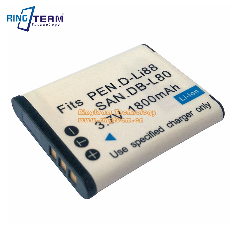Batteria D-Li88 Per Fotocamere Pentax - Compatibile Con Optio H90, P70, P80, W90, WS80 - Foto 12