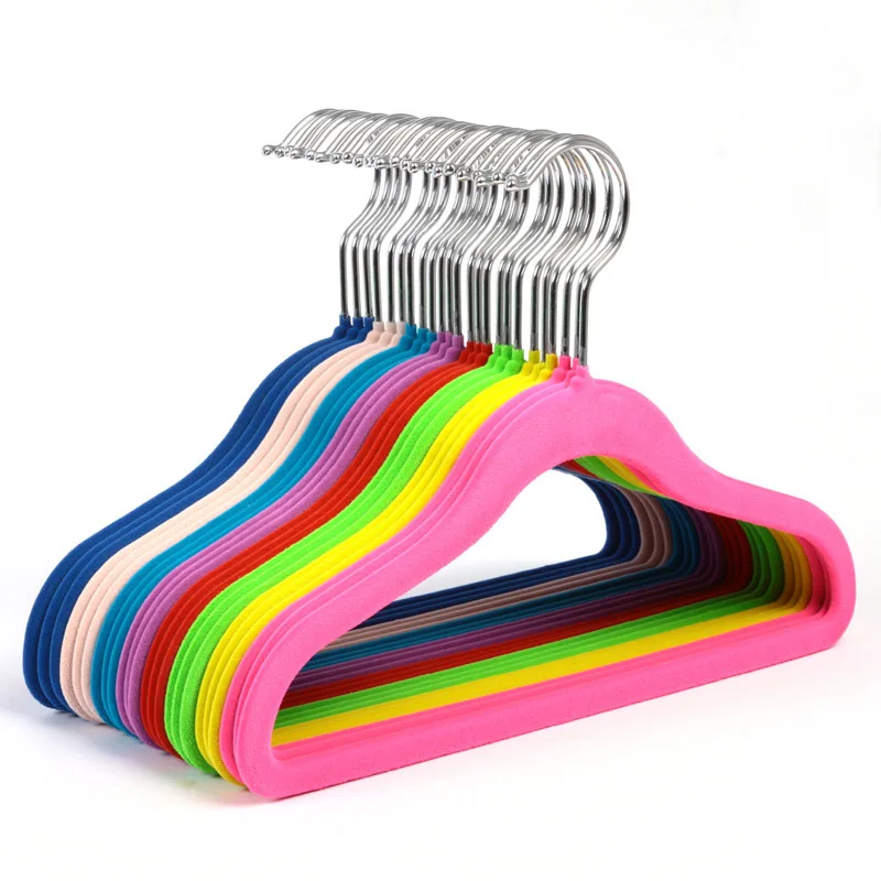 Free shipping high quality children's magic non slip hangers, flocked