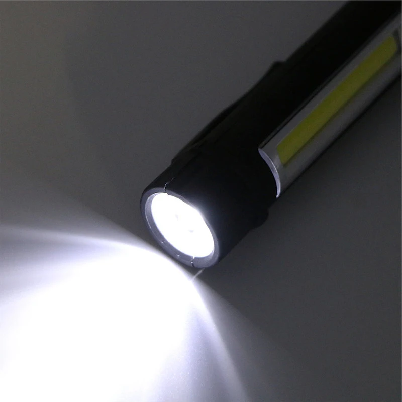Portable Mini Maintenance flashlight Magnet adsorption COB LED Multifunction Working Inspection Light Penlight Lamp AAA battery (6)