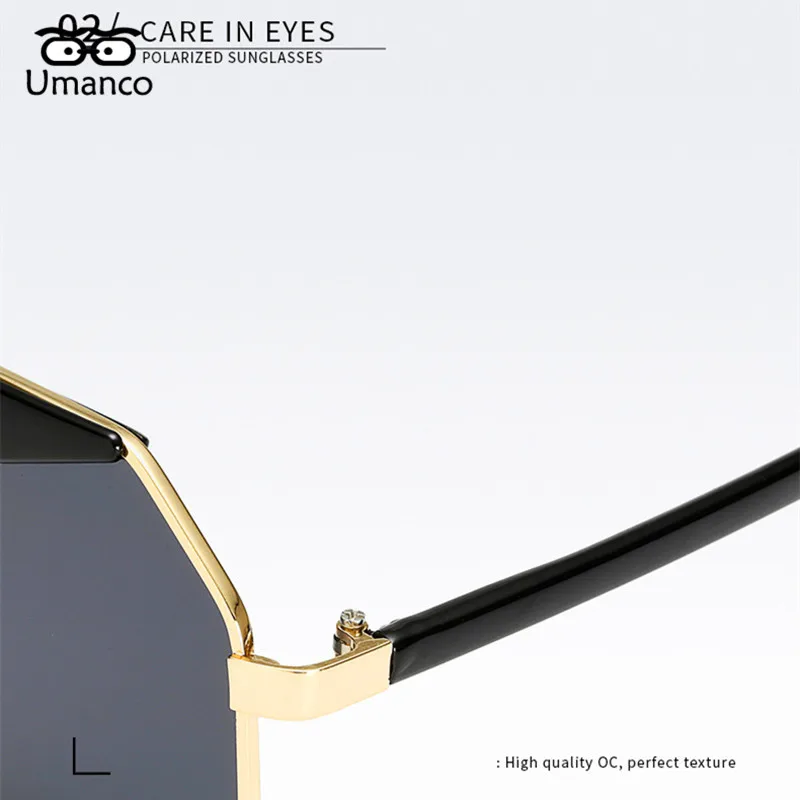 Umanco, Ретро стиль, металлические полигональные брови, солнцезащитные очки для мужчин и женщин, ослепительные градиентные очки, очки для вождения, уникальные очки пилота