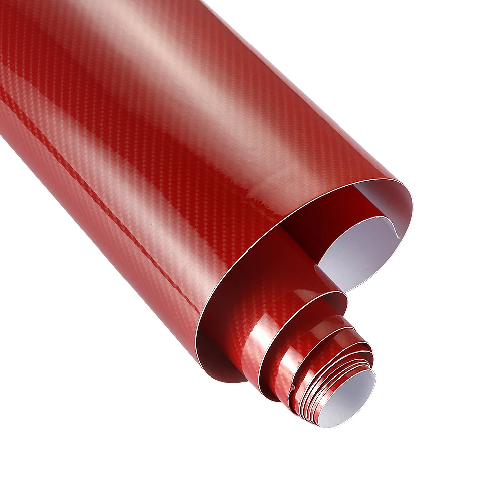 10x152 см 5D глянцевая виниловая пленка из углеродного волокна для стайлинга автомобилей, аксессуары для мотоцикла и автомобиля, внутренняя пленка из углеродного волокна - Название цвета: Красный