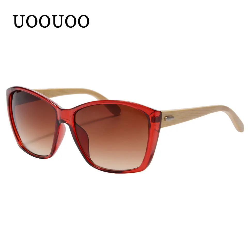 Модные женские солнцезащитные очки Женские бамбуковые UV400 зеркальные для