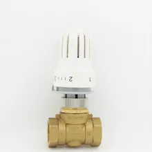 Термостат управления радиатором термостатический радиатор клапан прямой клапан 2 ходовой латунный клапан термостатический головной радиатор DN20 DN25