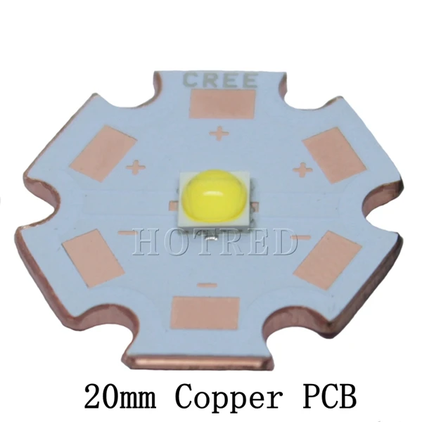 2 шт. OSRAM 10 Вт 12 Вт 3535 холодный белый 6500 к светодиодный излучатель вместо XPL HI XPL2 диод для Точечный светильник/светильник-вспышка часть высокомощный светодиодный - Испускаемый цвет: 20MM Copper PCB