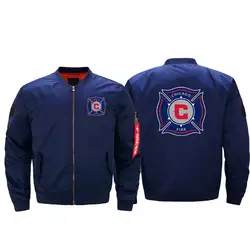 2019 куртка-бомбер мужская куртка-бомбер готическое пальто Черная куртка Chicago Fire пожарные футбольный клуб