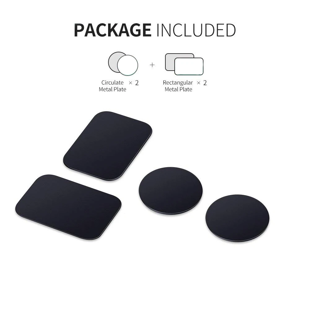 IKSNAIL черная металлическая пластина наклейка Замена для магнитного автомобильного крепления магнитный держатель для телефона Подставка аксессуар круглая квадратная железная пластина