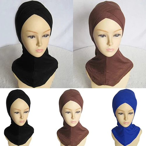 2016 Новинка модные женские туфли мусульманский шарф полное покрытие Внутренняя Хиджаб Кепки исламский шляпа underscarf