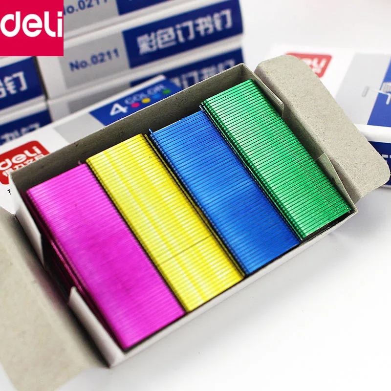 Deli Colored Staples 24/6 1600pcs Staples for Stapler Paper Binding