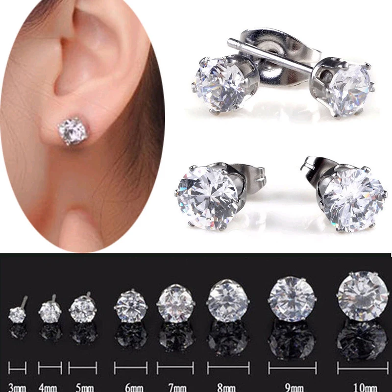 1 Par De Zarcillos De Diamantes De Cristal Pendientes de pendientes de flor estrella para hombres y mujeres
