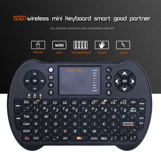 Wireless Keyboard with Touch Pad QWERTY For Android TV Computer Projectors 2.4GH Control distance 10M Air mouse