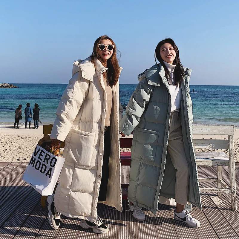 

Long Down Cotton Jacket Coat 2019 Women Winter Down Parkas Womens Warm Down Cotton Outwear Female Korean Version Leisure Jacket