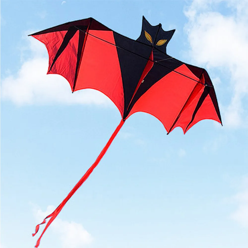 

New 1.8m 70in Vampire Bat Kite Red Easy To Fly Kids Kites Toys Outdoor Fun Sports Flying Toys For Children Kites for Adults