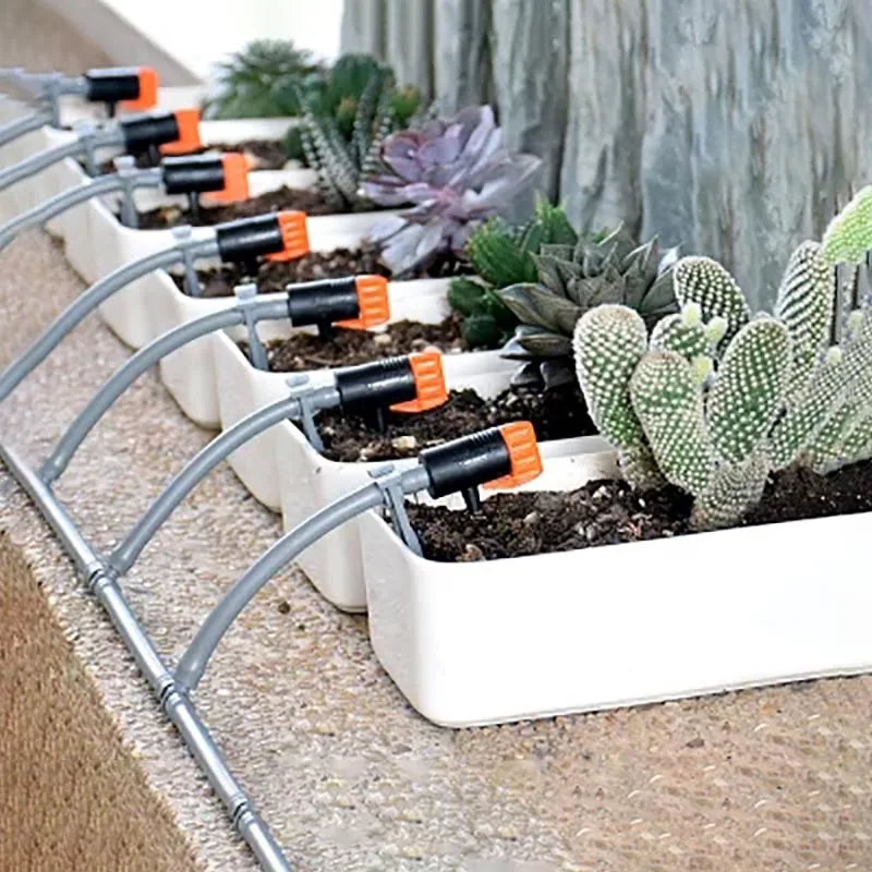 

DIY Drip Irrigation System Automatic Watering Garden Hose Micro Drip Garden Hose Kits with Adjustable Drippers