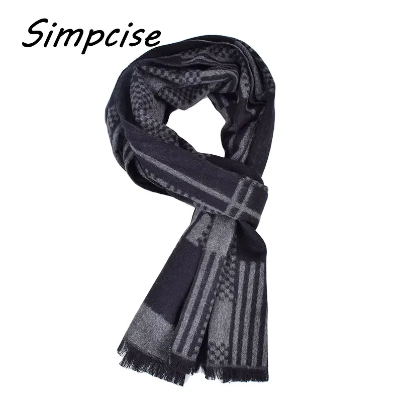 mens infinity scarf Bufandas 2021 Foulard Fashion Designer Wrap Men Business Scarf Winter Check Scarf Men Shawls Scarves A3A18917 mens knit scarf