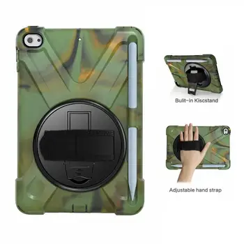 

Heavy Duty Case for iPad mini 4 Case Silicon Cover 360 Rotating Shockproof Hand Strap for iPad mini 4 Pencil Holder Kids Cover