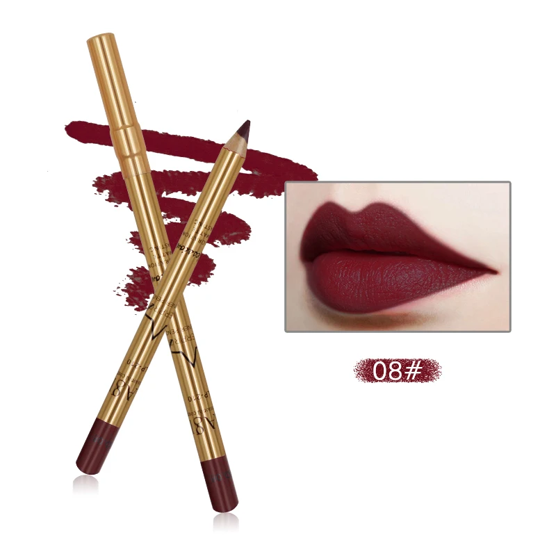 

IMAGIC Brand 8 Colors Matte Lip Liner Pencil Waterproof Tattoo Lips Contour Women Cheap Cosmetic Red Mate Lipliner Pen Makeup
