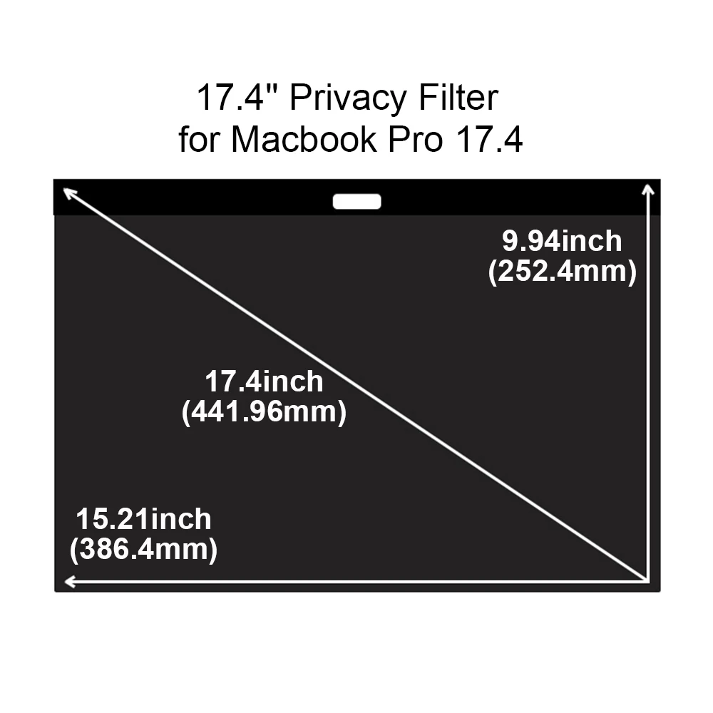 YOSON 17 4 дюймов конфиденциальности Экран фильтр Privacy Filter Защитная пленка для Apple