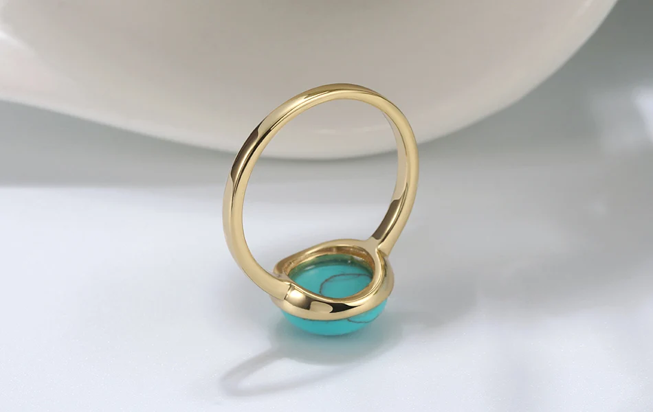 ORSA JEWELS женское серебряное кольцо из натуральной 925 пробы с натуральным камнем бирюзой, кольцо на годовщину, модное женское ювелирное изделие SR69