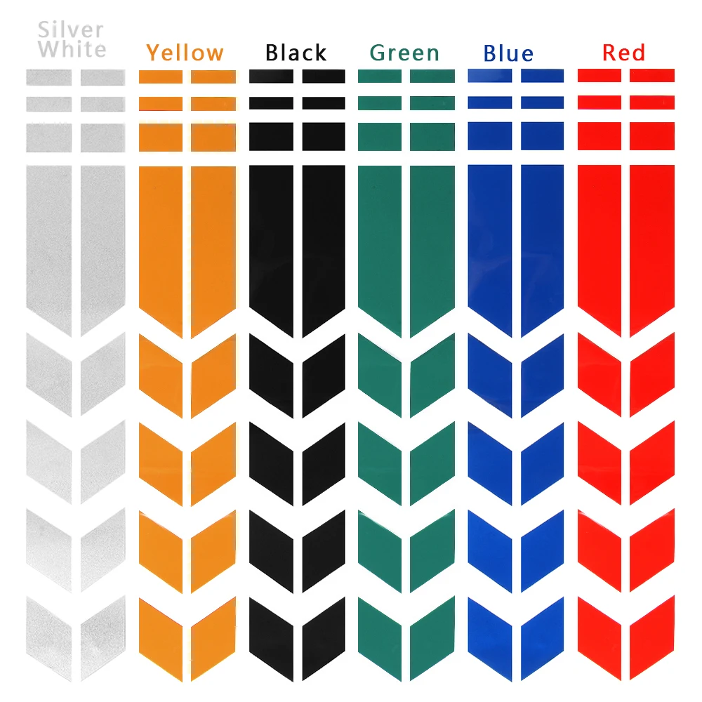 Универсальные Светоотражающие стикеры для мотоциклов колеса на крыле водонепроницаемый безопасности Предупреждение стрелка клейкие ленты автомобильные наклейки