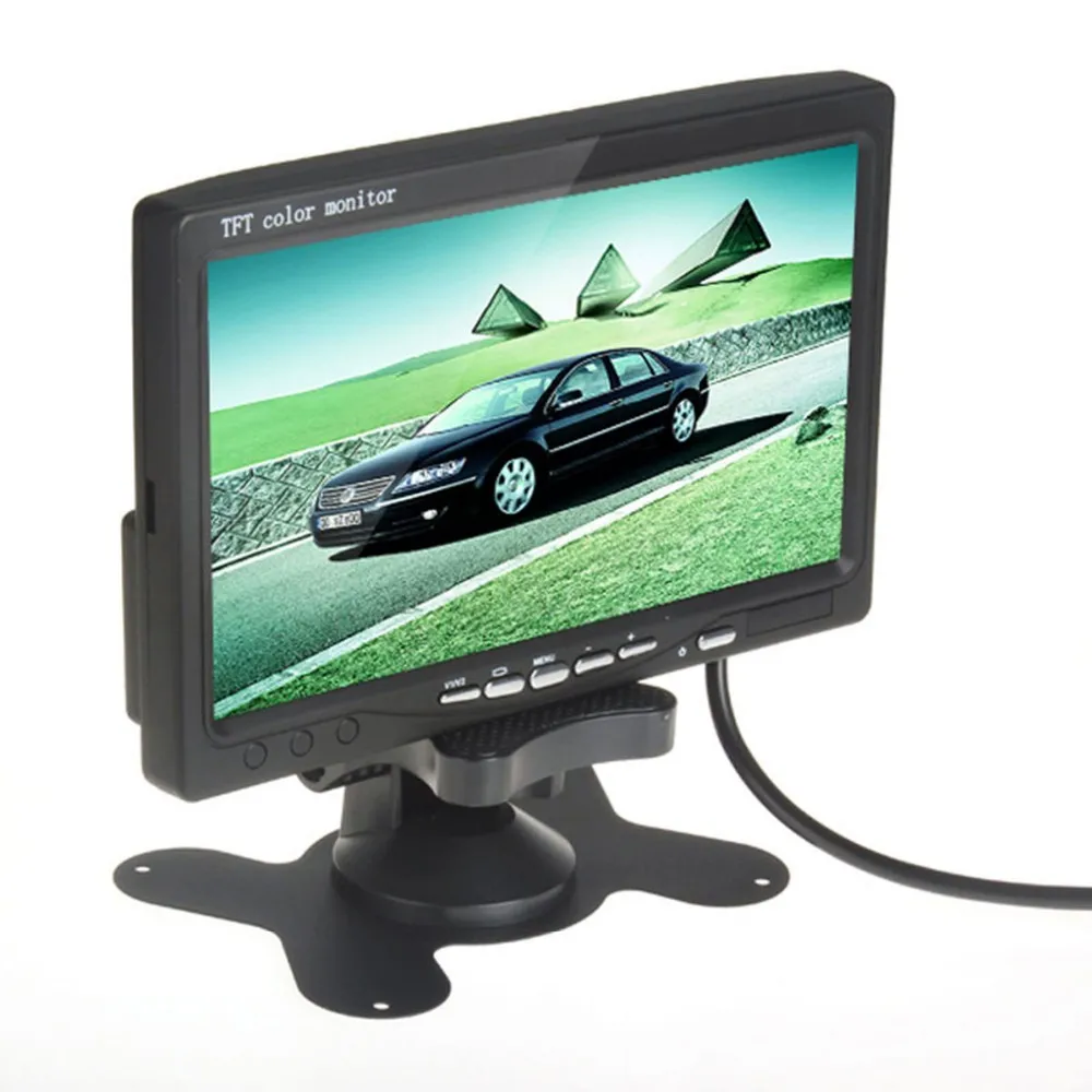7 дюймов широкий экран автомобильный монитор PAL/NTSC DC12V TFT ЖК-монитор для камеры заднего вида uуниверсальный HD AV авто монитор заднего вида