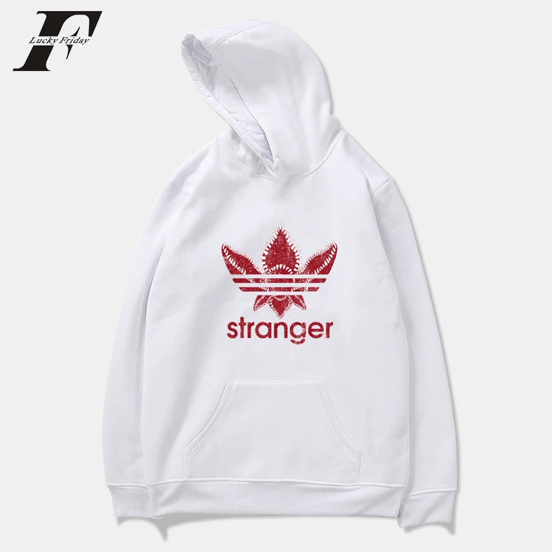 

LUCKYFRIDAYF 2018 harajuku Stranger Things Winter cotton oversized Hoodie sweatshirt Men woemn trakcusit Pullover moletom