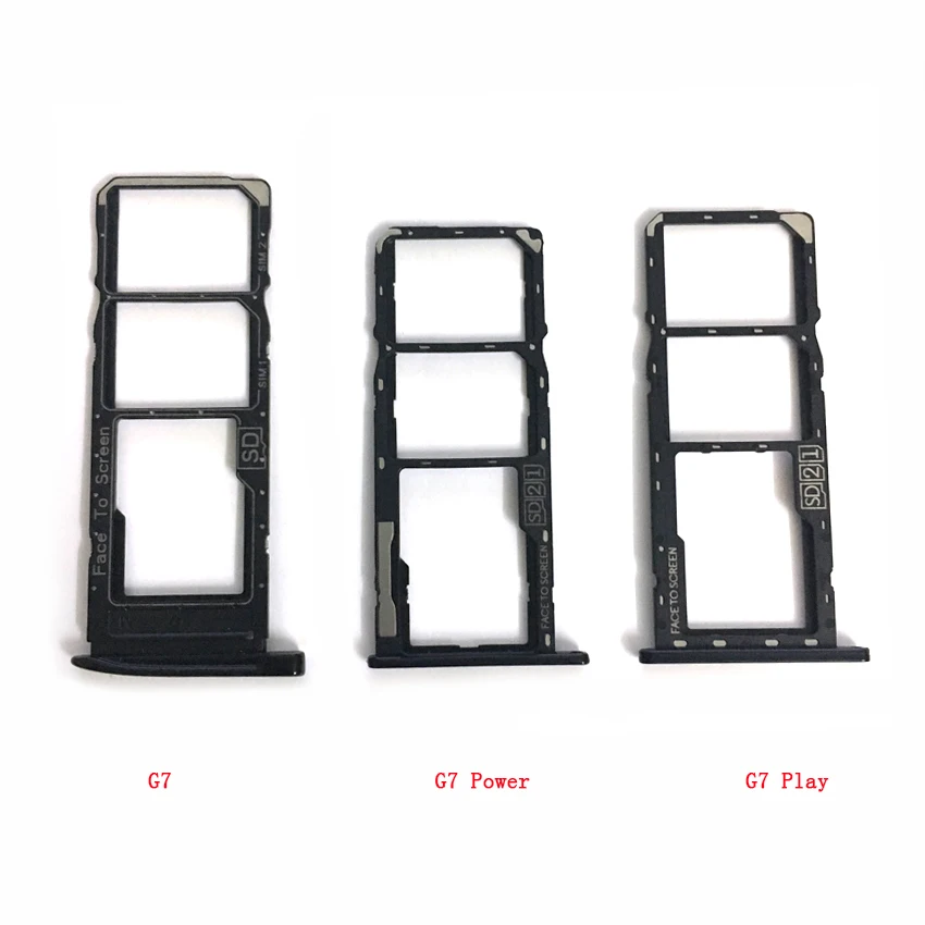 For Motorola Moto G7 Plus G7 Play G7 Power Sim Card Tray Sd Card Reader Socket Slot Holder Replacement Part Sim Card Adapters Aliexpress