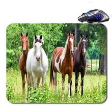 Running Horse Free Shipping Best Price Black Rubber Print Mouse Mat Laptop Computer Gaming Mice Pads For Optical Laster Mats