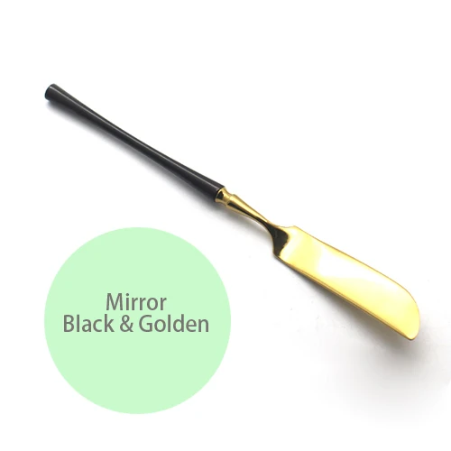 Black and Golden 1 Красочные из нержавеющей стали для масла нож роскошный сырный баночка десерт Рассекатель посуда кухонные принадлежности Инструменты Аксессуары - Цвет: Black and Golden 1