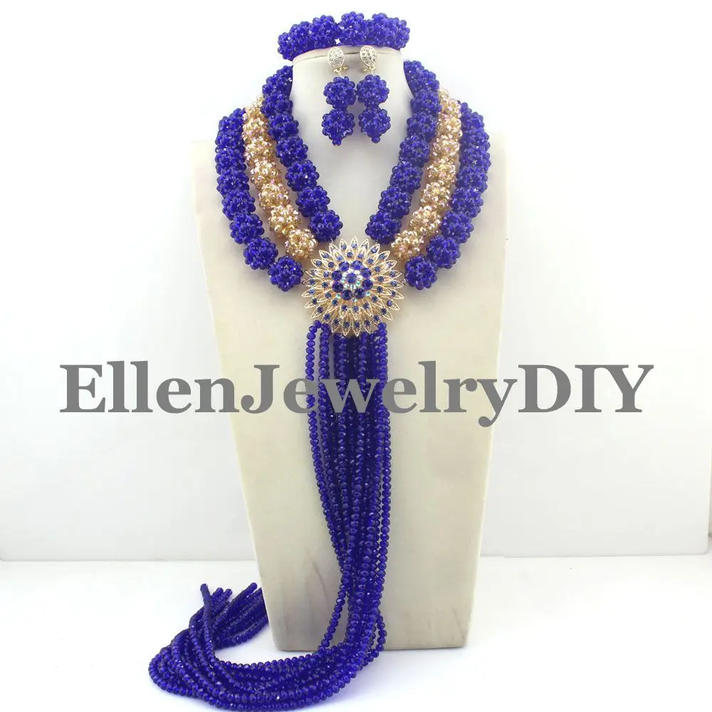

Captivating 2019 African Crystal Beads African Beads Jewelry Set For Women Nigerian Set Free Shipping W9357