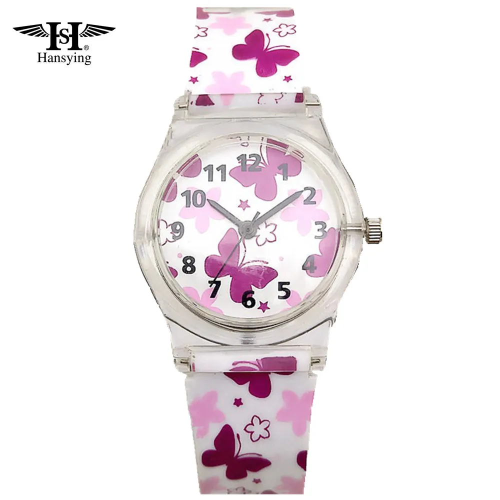 Hansying бренд повседневные модные женские часы для женщин Мини водонепроницаемый, спортивный силиконовый часы - Цвет: SBW1040W