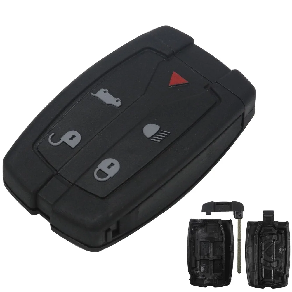 Replacement 5 Buttons Uncut Blade Car Key Case Styling Cover For Land Rover Freelander Remote