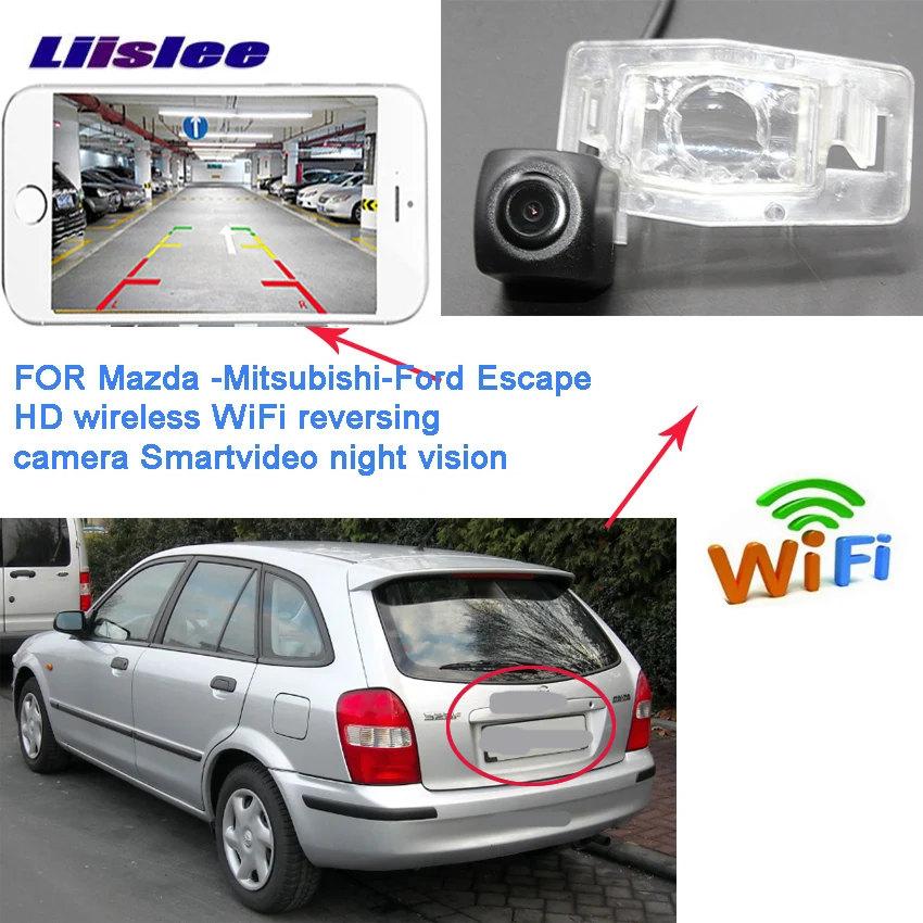 LiisLee для Mazda Familia 323 Protege Isamu Genk Allegro BJ, автомобильная CCD камера ночного видения, камера заднего вида, номерной знак, беспроводная камера