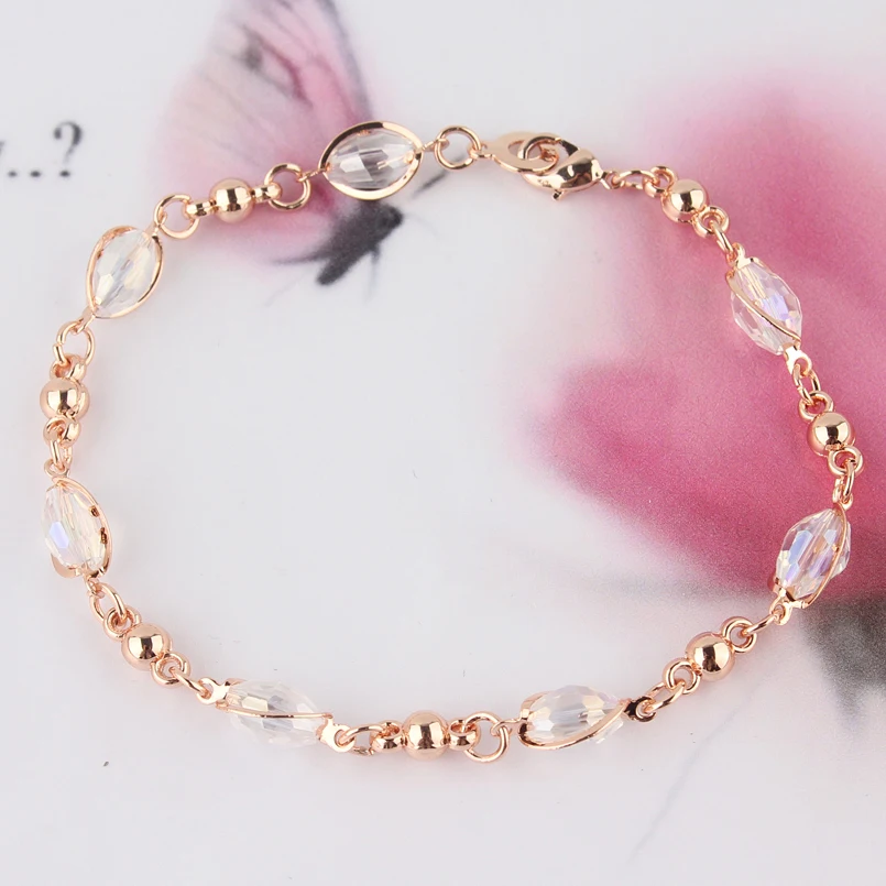 Модные женские золотые прозрачные Австрийские кристаллы ожерелье браслет серьги Свадебные/Свадебные Ювелирные наборы подарок