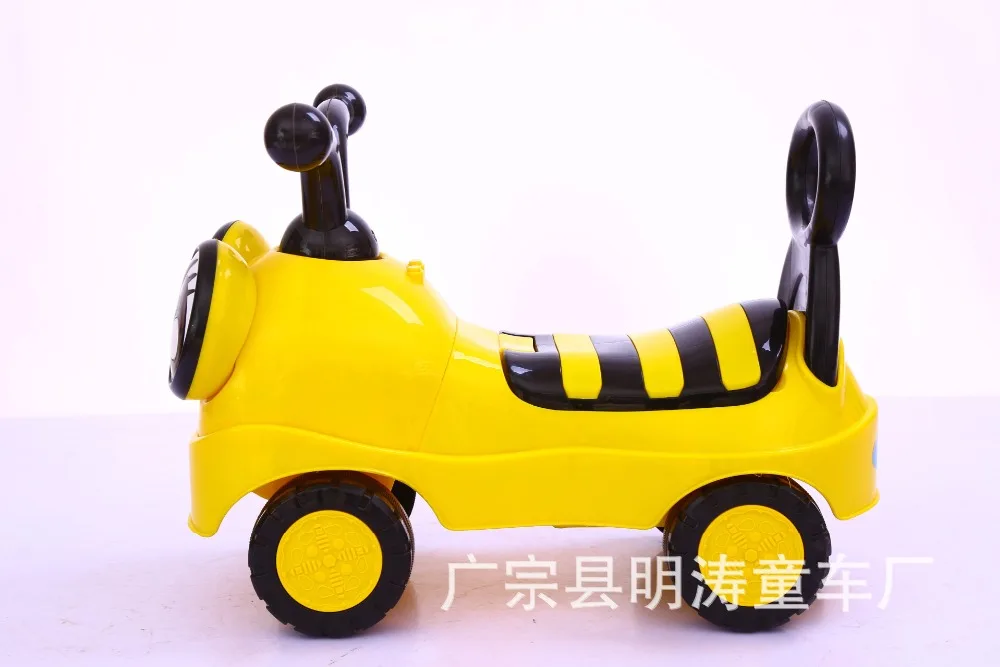 Детский скутер с изображением пчелы, четырехколесный Йо-автомобиль с музыкальной машинка с рулем