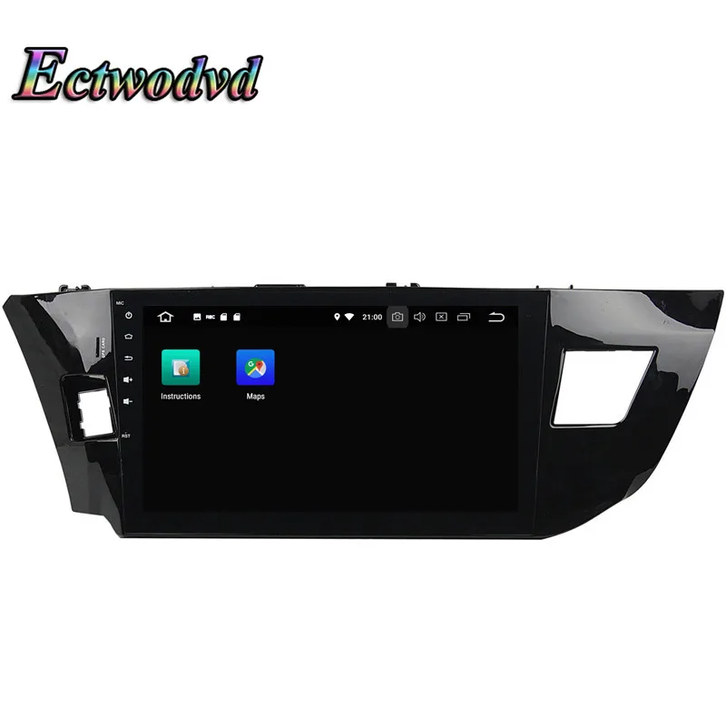 Top Ectwodvd Octa Core 4G RAM 64G ROM Android 9.0 Car Multimedia DVD Player GPS HeadUnit for Toyota Levin 2013 2014 2015 4