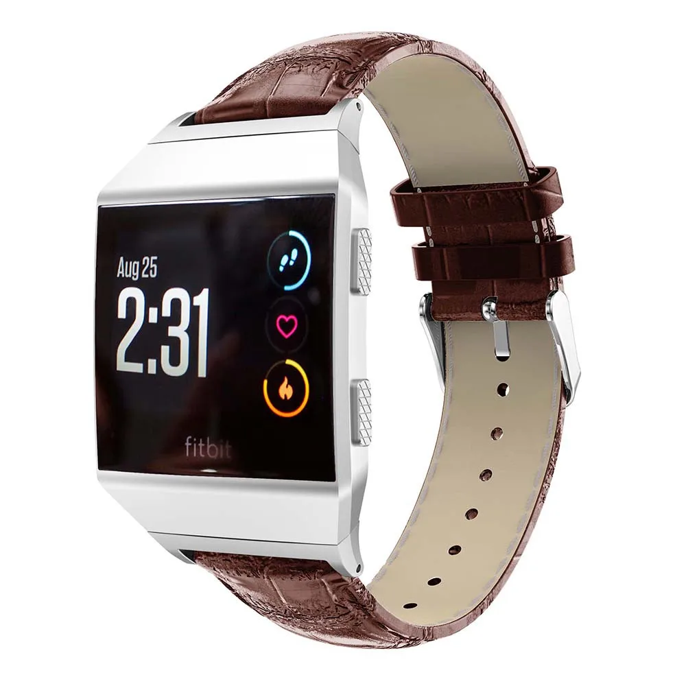 Модный ремешок из натуральной кожи с узором «крокодиловая кожа» для Fitbit Ionic сменный ремешок на запястье Смарт-часы ремешок браслет