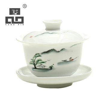 

TANGPIN big capacity ceramic gaiwan teacup teapot porcelain chinese kung fu tea set