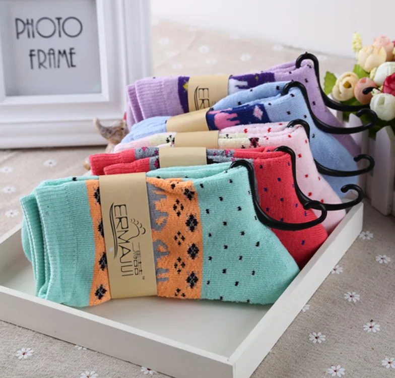 10Pairs/Lot New autumn explosion thick warm women socks cotton terry towel | Женская одежда