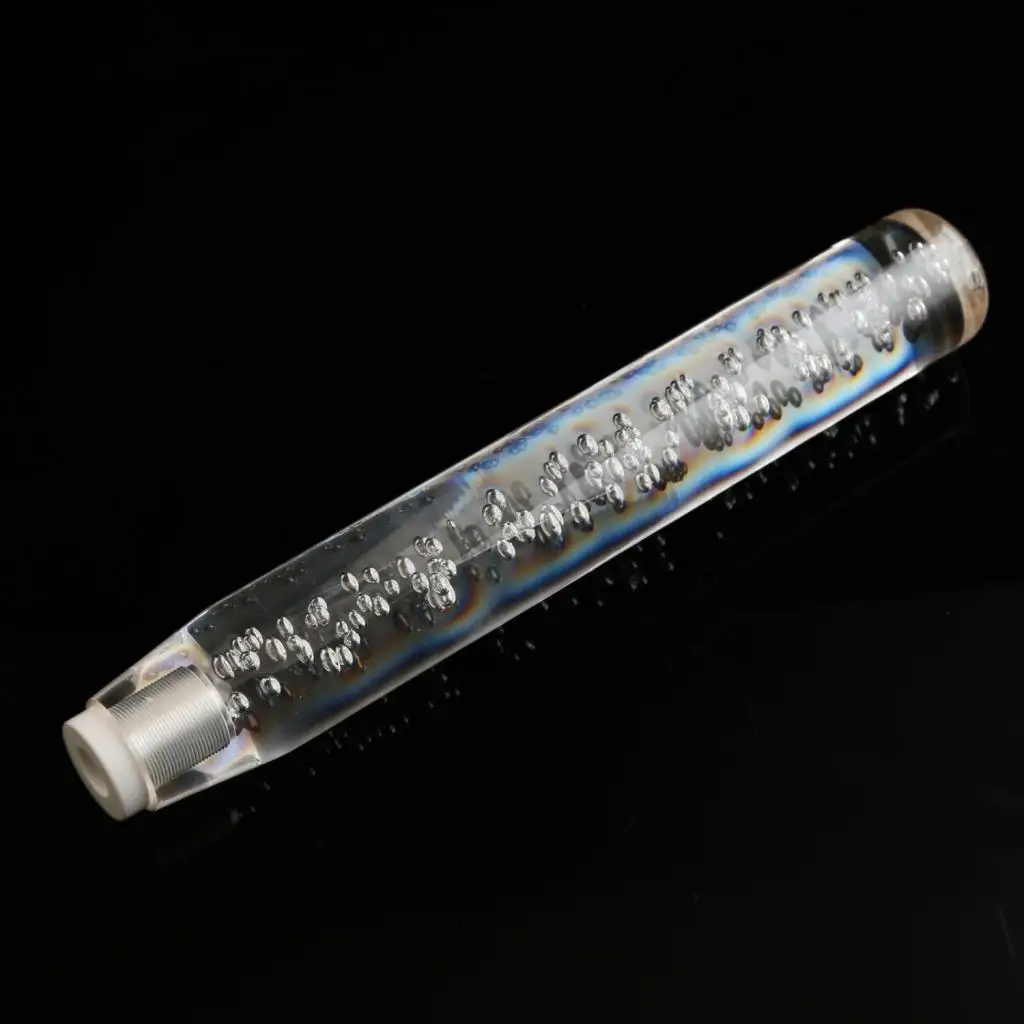 Car Shift Knob Gear Shifter Lever with Crystal Bubble 7-Color LED Light 30CM High Quality Acrylic Universal Crystal Bubble Style