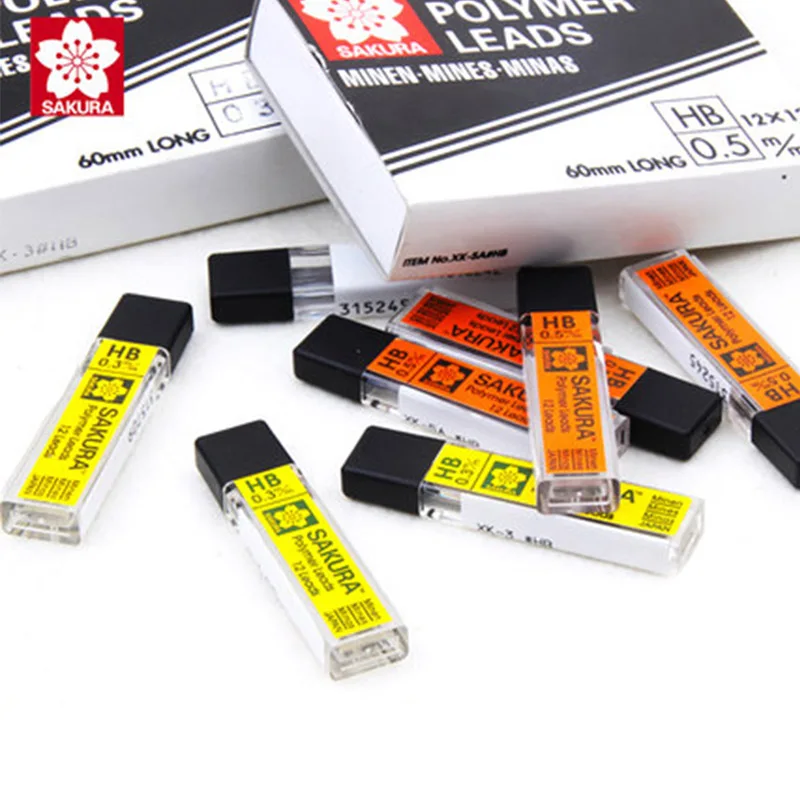 2018 Premium Polymer Leads 4 Tubes anti cracking 0.3mm HB super hard mechanical pencil leads