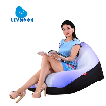 

LEVMOON Beanbag Sofa Chair White Seat zac Shell Comfort Bean Bag Bed Cover Without Filler Cotton Indoor Beanbag Lounge Chair