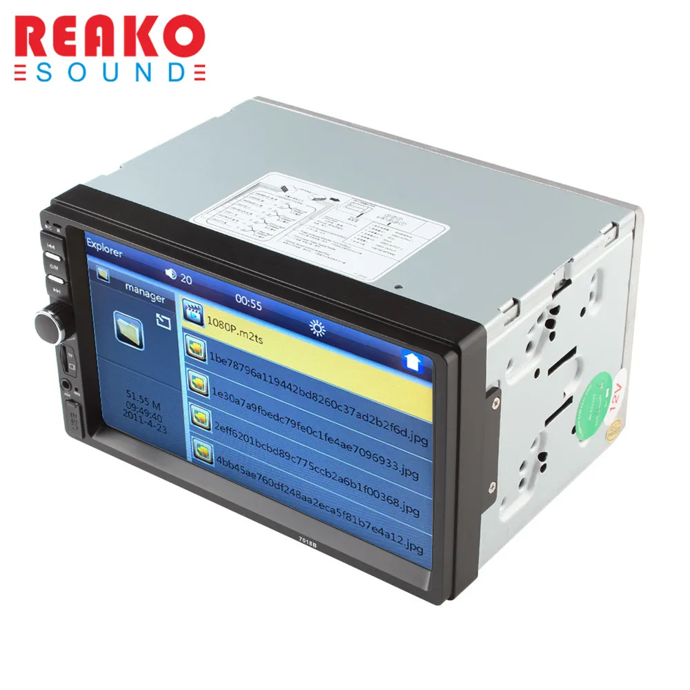 

REAKOSOUND 7 Inch LCD HD Double DIN Car In-Dash Touch Screen Bluetooth Car Stereo FM MP5 Radio Player