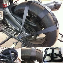 Универсальный черный заднего колеса мотоцикла крепления холщовый ремень, пояс мотоцикл транспортировки галстук-вниз полиэстер