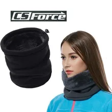 CS Force Winter Outdoor Sport Ring Scarves Fleece Neck Warmer Snood Scarf Hat Unisex Thermal Ski Wear Snowboard Multifunctional